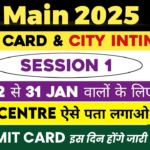 JEE Main 2025 City Intimation Slip